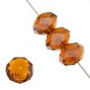 35 6x8mm Faceted Topaz Lustre Chinese Crystal Donut Beads