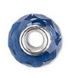 1  8x14mm Faceted Pandora Style Sapphire Glass Bead