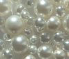 50 Grams of White Cloud Glass Pearl Mix