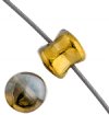 44 4x6mm Crystal Aurum Glass Pellet Beads