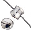 44 4x6mm Crystal Labrador Half Coat Glass Pellet Beads