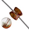 44 4x6mm Crystal Sunset Glass Pellet Beads