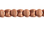 44 4x6mm Metallic Copper Glass Pellet Beads