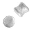 44 4x6mm Metallic Silver Glass Pellet Beads