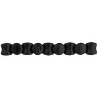 44 4x6mm Opaque Black Glass Pellet Beads