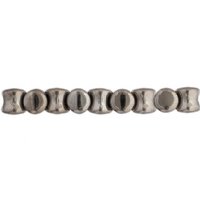 44 4x6mm Crystal Hematite Full Coat Glass Pellet Beads