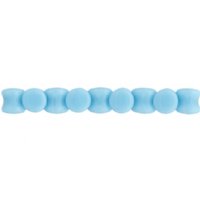 44 4x6mm Opaque Light Blue Alabaster Glass Pellet Beads