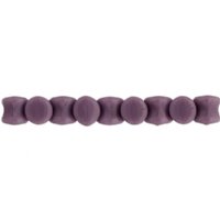 44 4x6mm Opaque Mauve Alabaster Glass Pellet Beads