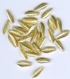 36 11.5x4mm Gold Plated Leaf Pendants
