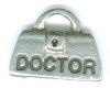 1 11x14mm Antique Silver Doctor Bag Pendant