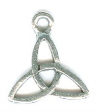 1 12mm Antique Silver Celtic Triangle / Triquetra Symbol Pendant