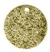 1 14mm Bright Gold Stardust Textured Round Pendant