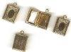 4 14x11mm Gold Plated Rectangle Lockets