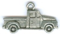 1 14x25mm Antique Silver Pickup Truck Pendant