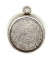 1 15mm Antique Silver Round Pendant Frame