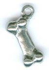 1 15x6mm Antique Silver Dog Bone Pendant