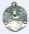 1 16mm Antique Silver Sand Dollar Shell Pendant