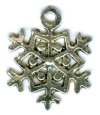 1 16mm Antique Silver Snowflake Pendant