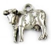 1 16x19mm Antique Silver Cow Pendant