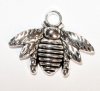 1, 16x20mm Antique Silver Honeybee Pendant