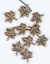 10 17x13mm Antique Copper Single Sided Maple Leaf Pendants