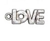 1, 17x8mm Antique Silver "Love" Pendant