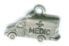 1 18x12mm Antique Silver Ambulance Pendant