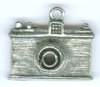 1 18x15mm Antique Silver Camera Pendant
