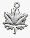 1, 19.5x15mm Double Sided Antique Silver Maple Leaf Pendant