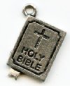 1 20x12mm Antique Silver Holy Bible Pendant