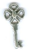 1 21x10mm Antique Silver Key Pendant