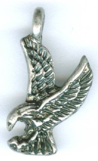 1 21x12mm Antique Silver Eagle Pendant