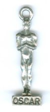 1 26x8mm Antique Silver Oscar Statute Pendant