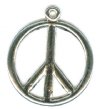 1 27mm Antique Silver Peace Symbol Pendant