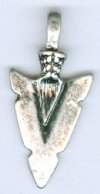 1 33x16mm Antique Silver Arrowhead Pendant