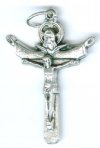 1 35x25mm Holy Trinity Antique Silver Cross