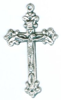 1 50x30mm Silver Crucifix Pendant