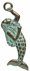 1, 70x24mm Brass Patina Mermaid Pendant / Charm