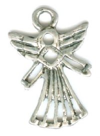 1 19mm Antique Silver Angel Pendant
