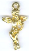 1 24x13mm Antique Gold Angel Pendant