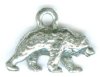 1 11x16mm Antique Silver Bear Pendant