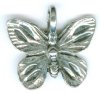 1 14mm Antique Silver Butterfly Pendant