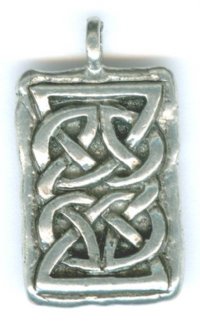 1 24mm Rectangle Celtic Knot Pendant