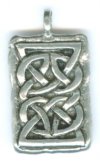 1 24mm Rectangle Celtic Knot Pendant