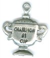 1 23mm Antique Silver Champion Cup Pendant