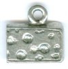 1 12mm Antique Silver Cheese Slice Pendant