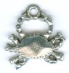 1 18mm Antique Silver Crab Pendant