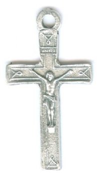 1 22mm Antique Silver Cross Pendant