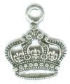 1 18x15mm Antique Silver Crown Pendant