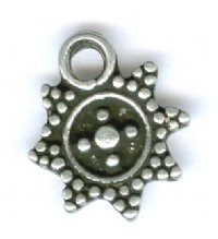 1 11mm Antique Silver Bali Style Star Pendant